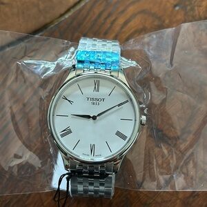 Tissot tradition 5.5 white dial mens watch